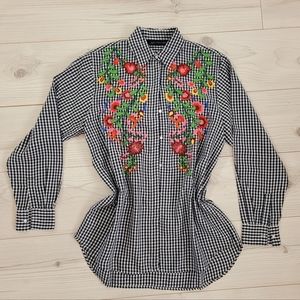 ZARA Embroided Blouse